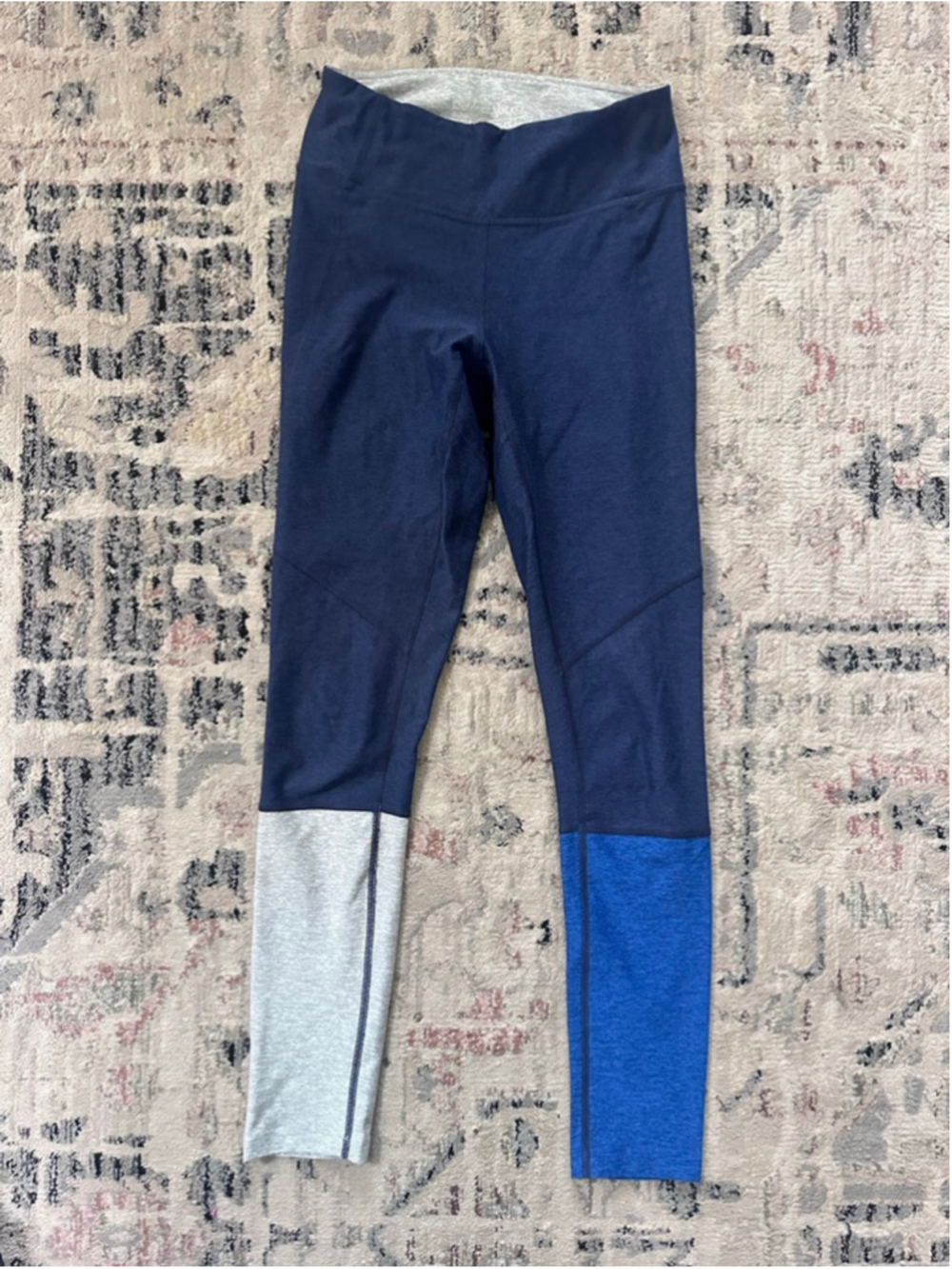 Women's Outdoor Voices Navy & Gray Colorblock Leggings XS